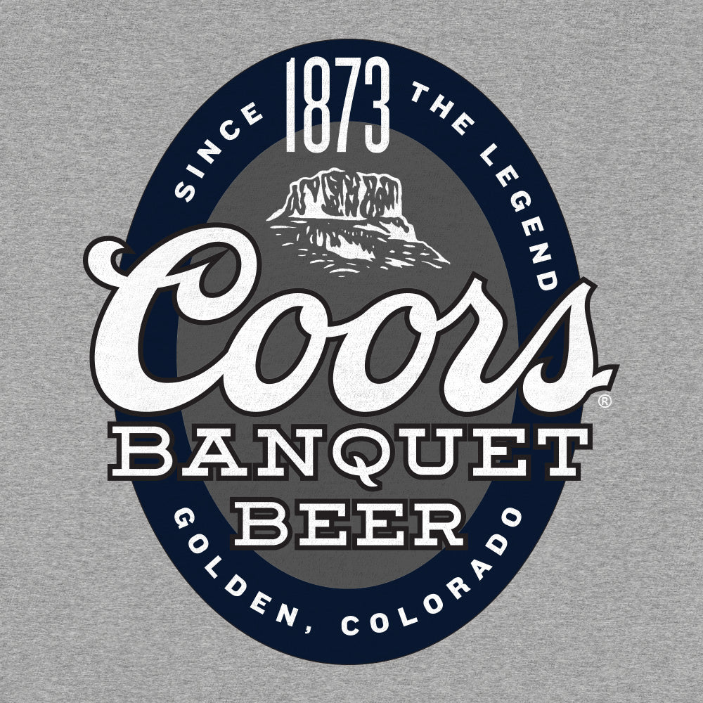 Coors Banquet Since 1873 Front and Back Print T-Shirt - Athletic Heather Gray
