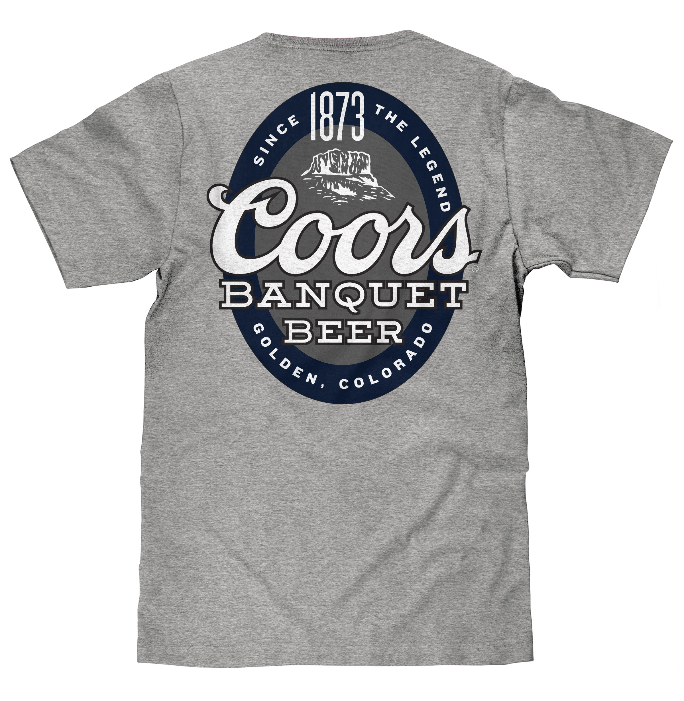 Coors Banquet Since 1873 Front and Back Print T-Shirt - Athletic Heather Gray